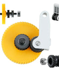 All Metal Hotend Upgrade Kit For P1S Direct Drive Extruder with helical gear handle and yellow hardened steel gears