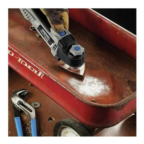 5 Amp Tool-Less Oscillating Tool Kit With Accessory Set For Cutting Sanding Grinding And Scraping on metal surface