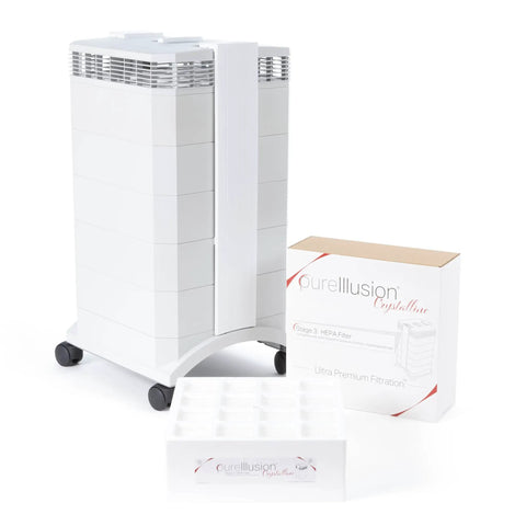 NASA Grade True HEPA Filter For IQAir HealthPro Series Air Purifier with box and filter on white background