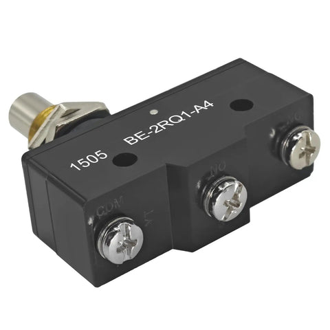 Heavy Duty Plunger Micro Switch For Car Lifts, 25A SPDT Limit Switch, OEM Replacement For Honeywell BE2RQ1A4, black casing.