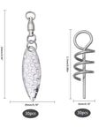 Spinner Blades With Ball Bearing And Spring Pins For Lure Making, Willow Tail Spinner Blades With Swivels, 30 Pcs Set, Durable Iron Construction, Pro Grade Build, Corrosion Resistant, Perfect Fish Attractor For Lure Building. 24mm blade, 2.1mm pin