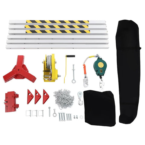 Built Tough Confined Space Rescue Tripod Kit With 2600 Lb Winch And 65 Ft Cable For Sewers Wells And Construction Sites Rock Solid And Ready To Roll For Any Crew