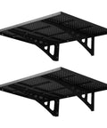 Beefy Built-Tough Garage Wall Shelves 2-Pack, 2X3 Ft Steel Wall Mounted Shelving, 24X36 Inch Per Shelf Floating Storage Racks, Garage Organization With 560 Lb Total Weight Capacity, black pair