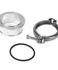 Beefed Up Turbo Flange Clamp Kit For HX35W HX40W V Band Aircraft Aluminum with weldable section and O-ring for 5.9L engines
