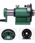 Rock Solid One Eighth Inch 5C Collet Indexing Spin Jig For Drill Milling Lathe Tasks Built Like A Tank Shop Rig side view with 360 dial.