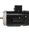 1HP 56 Frame Electric Motor 115V 230V Single Phase Farm Duty CW CCW 1725 RPM Five Eighths Inch Shaft Diameter High Torque For Equipment Ideal For Belt Sander Grinder Drill Press And Other Farm Shop Machines, black side view