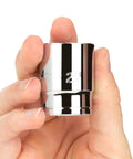 Half Inch Drive Shallow 12 Point Socket Set 29 Piece 10 Through 38 Millimeters held by a hand, showing chrome finish