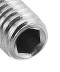 Stainless Steel Hex Socket Set Screws Kit 40 Pieces M5x8 M5x10 M6x8 M6x10 Cup Point Grub Screws DIY-Friendly For Quick Mounting Easy Install For Towel Racks And Fixtures No Fuss Hardware For DIY Projects close-up hex socket set screw