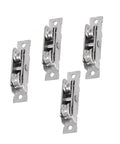 88 Double Concave Pulleys and 77 Double Flat Rollers for Sliding Door and Window Tracks 16mm stainless steel wheels set of four