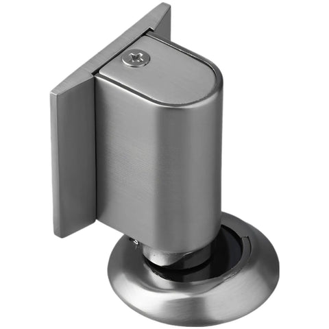 Super Heavy Duty Invisible Door Stopper With Strong Adhesive Or Screws For Solid Steel Zinc Alloy Hold keeps doors secure in brushed nickel.