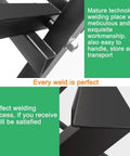 Detailed view of Built Tough Adjustable Folding Workbench Stand For Table And Miter Saws DW7451 showing perfect welds and sturdy steel design.