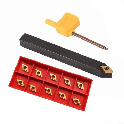 External Lathe Turning Tool Holder SDNCN1212H07 With DCMT070204 BP010 Carbide Inserts 10mm Shank for metal cutting