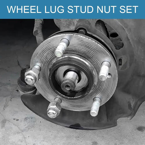 Chrome Wheel Lug Stud Nut Set M12x1.50 installed on a car hub for Hondas like Odyssey and Accord