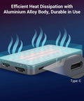 Efficient heat dissipation of RGB Video Light P96L Portable Metal LED Camera Light with Type-C port and aluminum alloy body