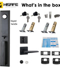 Front Door Handleset With Full Escutcheon And Slim Lever Lock, Single Cylinder Deadbolt, Oil Rubbed Bronze, Installation Kit