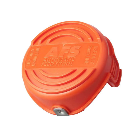 Front view of Replacement Trimmer Spool Cap Covers 2 Pack For Black Decker GH3000 LST540 Weed Eater Auto Feed 90583594 Cap.
