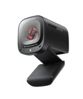 No Fuss Plug And Play 2K Webcam With Reliable Low Light Fix and AI Noise Blocking Dual Mics for Clean Pro Video Calls on Windows PC Mac and Laptops, side view