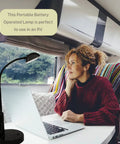 Cordless Desk Lamp With Adjustable Gooseneck, Super Bright Battery Powered LED Light, Uses Batteries Or Included AC Adapter, cool white