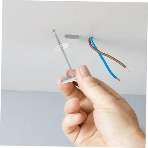 Installing Heavy Duty Toggle Bolt Anchors Kit with Wing Nuts for hollow walls and ceilings