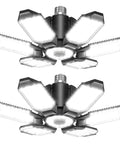 Garage Light Bulb 150W LED With 6 Adjustable Panels E26 E27 Socket Ultra Bright 15000 Lumens Ceiling Shop Light For Garage Workshop Barn Energy Saver 2 Pack