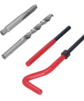 M8x1.25 Thread Repair Kit With 30 Pcs High Speed Steel Helical Inserts And Drill Bits, red tap, drill and insert tools