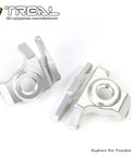 Beefy High Strength 7075 Aluminum Front Knuckles 2 Piece Set CNC Machined Upgrades For Vanquish H10 Optic RC Crawler Silver Finish