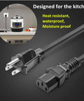 Replacement Power Cord EZ Fit For Instant Pot Ultra Rice Cooker Soy Milk Maker Microwave And Other Kitchen Appliances Cable