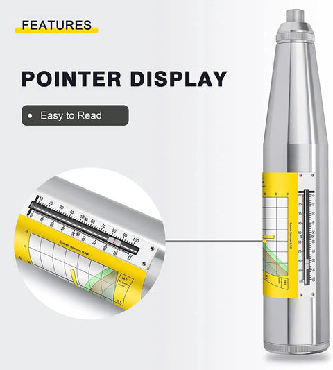 Concrete Rebound Hammer Tester ZC3A Pro Grade With English Label highlighted pointer display feature