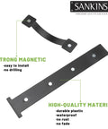 Magnetic Decorative Garage Door Hinges And Handles Kit with high-quality black plastic, strong magnets visible for easy install