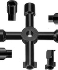 4-Way Universal Utility Cabinet Keys 2 Pack In Black For Gas Meters, Water Panels, And Electric Boxes, showing key design