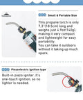 MAP Gas Propane Torch Head With CGA600 Connection, Adjustable Flame, Self Ignition, heavy duty for welding shown in portable use.