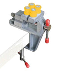 Miniature Bench Vise For Jewelers And Hobbyists Aluminum Clamping Tool with quick grip attached to workbench