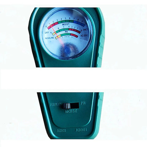 3 In 1 Soil Tester With Long And Short Probes For Moisture Fertility And Plant Water Needs, garden meter dial close-up