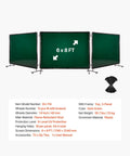 Six By Eight Foot 3-Panel Welding Screen With Frame, Flame-Resistant Vinyl Safety Curtain, 6-Level UV Protection, Dark Green
