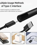 Cordless Soldering Pen With USB Rechargeable 650mAh Battery showing Type-C interface connections and accessories