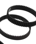 GT2 Timing Belt 250mm Long 125 Teeth 2mm Pitch 6mm Wide Closed Loop Synchronous Belt Workhorse For 3D Printers And CNC Machines With Durable Fiber Reinforced Rubber Pack Of 10, black