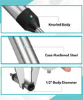 Spring Loaded Tap Guide Center Tool for Lathe and Milling Machines features knurled body, case-hardened steel, 1/2" diameter
