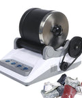Electric Rock Tumbler Kit For Polishing Stones A Complete Gem Grinder And Polisher Set with rough stones and buttons