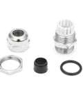 Five Pack PG9 Metal Waterproof Cable Glands For 4 To 8mm Diameter With Nickel Plated Copper Rubber Seal And Hex Nut M7x1 Rugged Industrial Grade