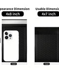 4x8 Small Bubble Mailers 100 Pack Waterproof Padded Envelopes With Self Seal Adhesive Shipping Bags For Mailing Cards Jewelry Makeup And Small Business Packaging Lightweight Durable And Easy To Use For Cost Effective Shipping with size comparison to smartphone.