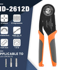 Pro Grade Deutsch Solid Contacts Crimping Tool AWG 26-12 For Size 12 16 20 with 4-Indent 8-Impression crimp and durable handle
