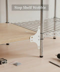 Heavy Duty White Steel Triangular Corner Bracket Delivers Badass Stability For Shelf Reinforcement Supports wire rack at 90-degree joint.