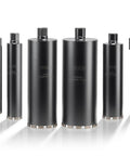 Pro Grade Wet Diamond Core Drill Bit Set For Concrete And Masonry, 6 Piece With Inch Sizes and 1-1/4 In 7 UNC Thread