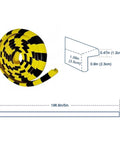 Tough As Nails Heavy Duty Wall Edge Corner Guards With Self Adhesive Foam Padding, Extra Long 196.9In 5m Yellow And Black