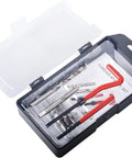 M10 X 1.0mm Helicoil Style Thread Repair Kit For Damaged Internal Threads, Stainless Wire Insert Set in plastic case, top view
