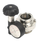 2 Inch Tri Clamp Sanitary Butterfly Valve With SS304 Stainless Body And EPDM Seal Micro Metric Handle Pneumatic Actuator