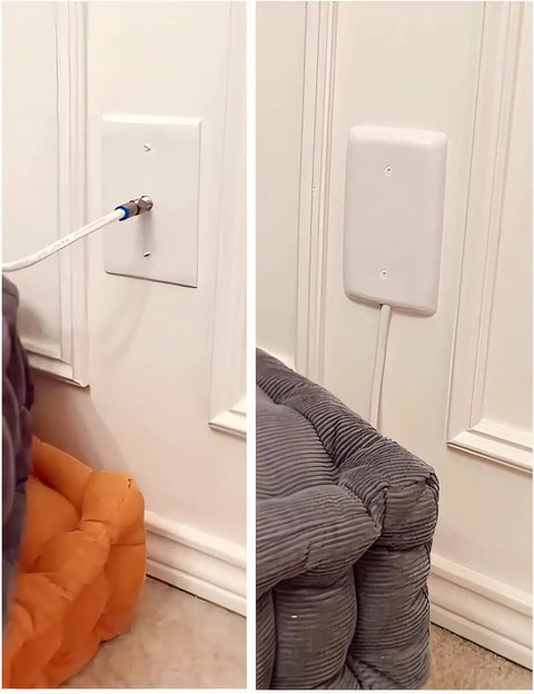Coax Cable Concealer With Adhesive Cable Management Kit And Female To Female Coaxial Connector Safety Certified for organized setup