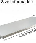 Foldable Stainless Steel Wall Mount Storage Shelf And Fold Down Table for Kitchen Bathroom Balcony with size details