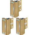 Heavy Duty Door Reinforcement Lock For Home Security, Kid Safe, Child Proof Top Front Door Latch, aluminum alloy, 3 locks shown