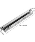 Rock Solid Heavy Duty Bottom Mounted Concealed Drawer Slides 2 Pack featuring smooth gliding steel slides measuring 11.02 x 1.4 x 1.6 inches.